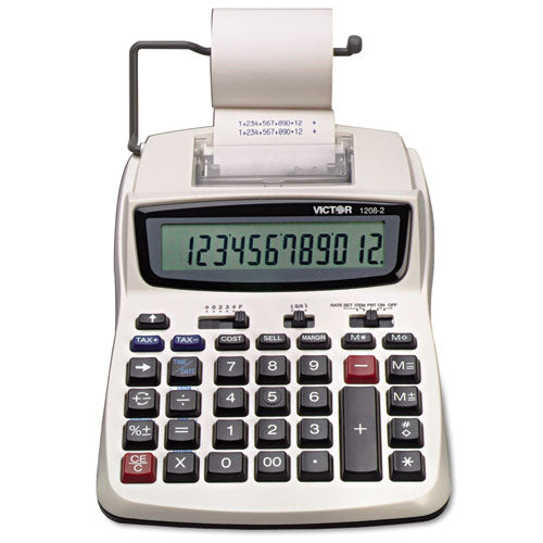 1208-2 Two-Color Compact Printing Calculator