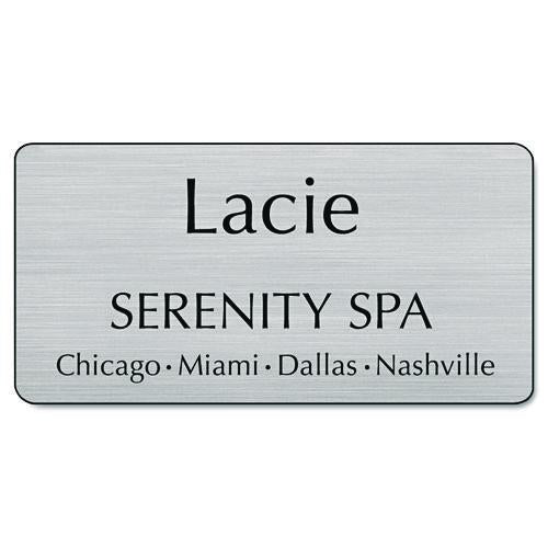 Customized Engraved Name Badge With Magnetic Fastener