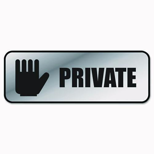 Brushed Metal Office Sign