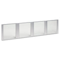 Glass Door Set With Silver Frame For 72" Wide Hutch