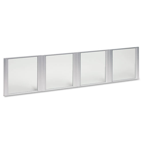 Glass Door Set With Silver Frame For 72" Wide Hutch