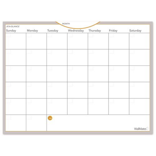 WallMates Self-Adhesive Dry Erase Monthly Planning Surfaces