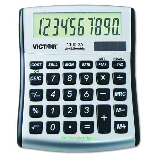 1100-3A Antimicrobial Compact Desktop Calculator