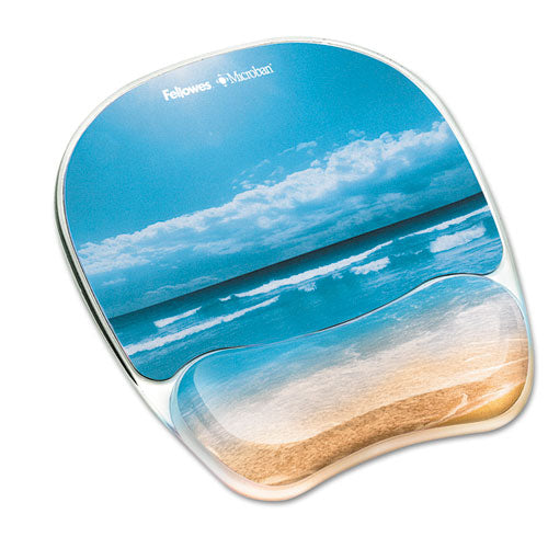 Photo Gel Mouse Pad with Wrist Rest with Microban Protection