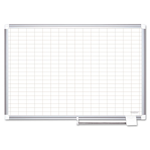 Gridded Magnetic Porcelain Dry Erase Project Planning Board
