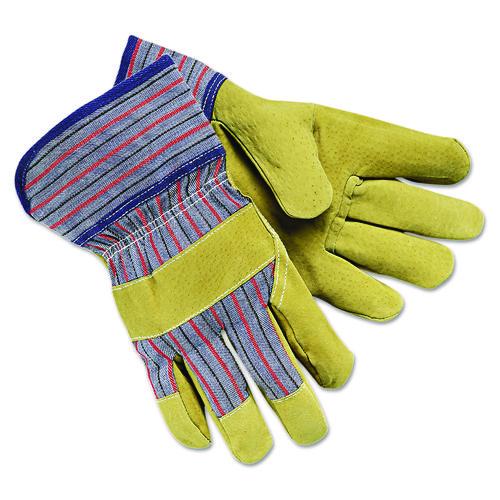 Grain-Leather-Palm Gloves