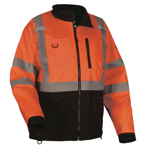 GloWear 8351 Class 3 Hi-Vis Windbreaker Water-Resistant Jacket