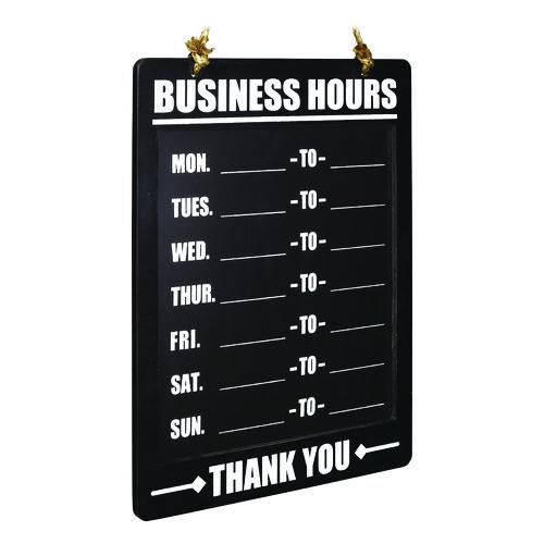 Business Hours Indoor/Outdoor Hanging Chalkboard