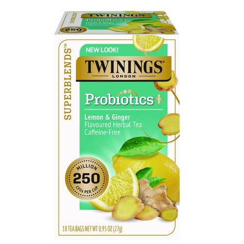 Probiotics Lemon and Ginger Herbal Tea Bags
