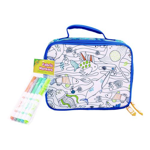Color-Your-Own Lunch Bag with Marker Set