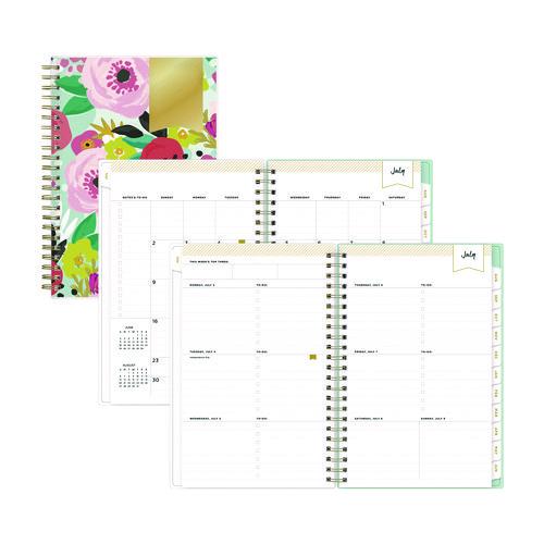 Day Designer "Secret Garden Mint" Academic Year Weekly/Monthly Notes Planner