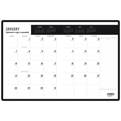 100% Recycled Deco Days Monthly Planner