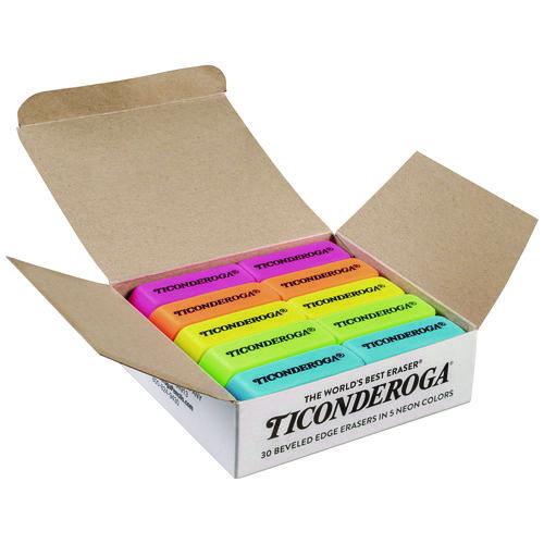 Neon Wedged Block Erasers