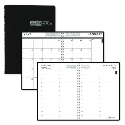 24/7 Recycled Daily Appointment Book/Monthly Planner