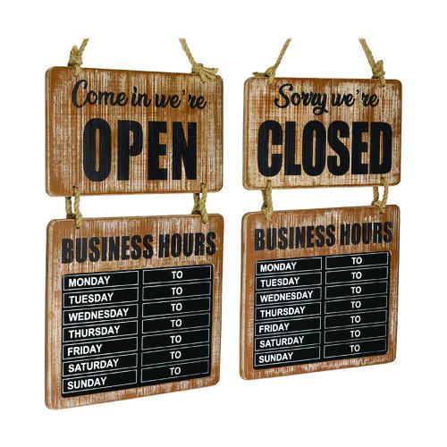 Business Hours Outdoor Sign