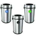 17 Gallon Stainless Steel Open Top Recycling