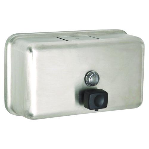 Horizontal Manual Surface-Mounted Stainless Steel Liquid Soap Dispenser