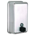 Vertical Manual Surface-Mounted Stainless Steel Liquid Soap Dispenser