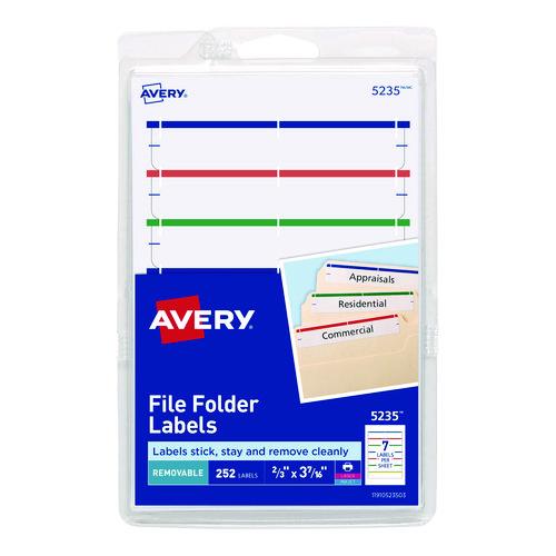 Removable File Folder Labels with Sure Feed Technology