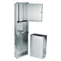 Stainless Steel Recessed Paper Towel Dispenser with Waste Receptacle