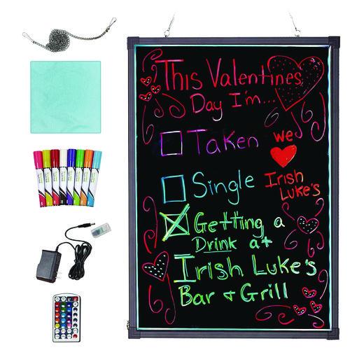LED Illuminated Hanging Message Writing Board
