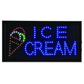 LED Rectangular Ice Cream Sign