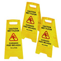 Bilingual Caution Wet Floor Sign
