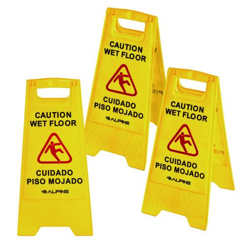 Bilingual Caution Wet Floor Sign