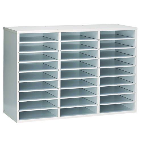 Wooden 27 Compartment Literature Organizer
