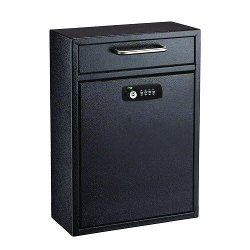 Large Secure Drop Box Wall Mounted Locking Mail Box with Key and Combination lock