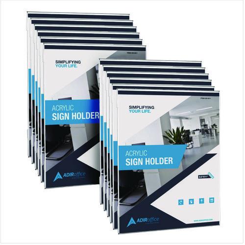 Wall Mount Side-Loading Acrylic Sign Holders