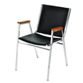 Vinyl Chrome Frame Stackable Office Chair