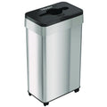 Open Top Trash Bin with Wheels and Color-Coded Lid