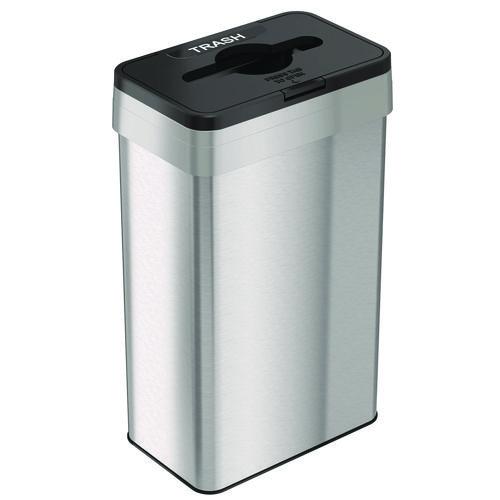 Open Top Trash Can with Color-Coded Lid