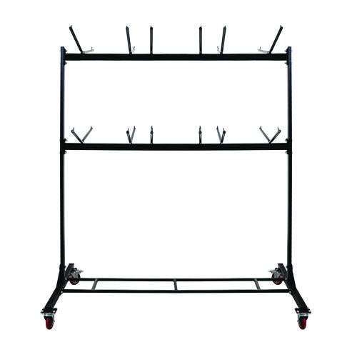 Steel Folding Chair Two-Tier Utility Cart