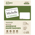 EcoFriendly Adhesive Name Badge Labels