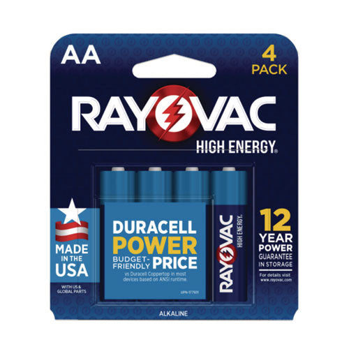 High Energy Premium Alkaline AA Batteries