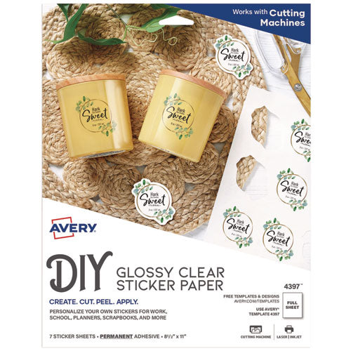 Avery Sticker Project Paper Laser/Inkjet Multipurpose Labels
