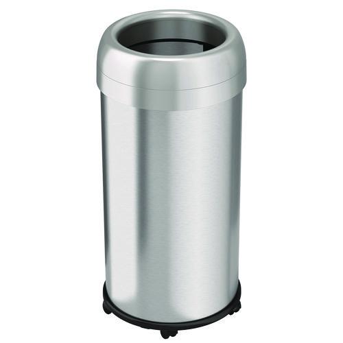 Open Top Trash Can with Wheels