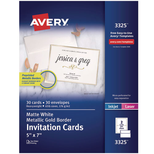 Invitation Cards with Metallic Border