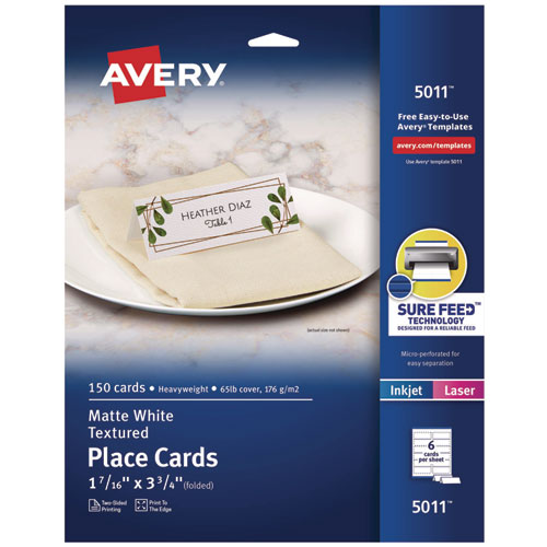 Small Textured Tent Cards