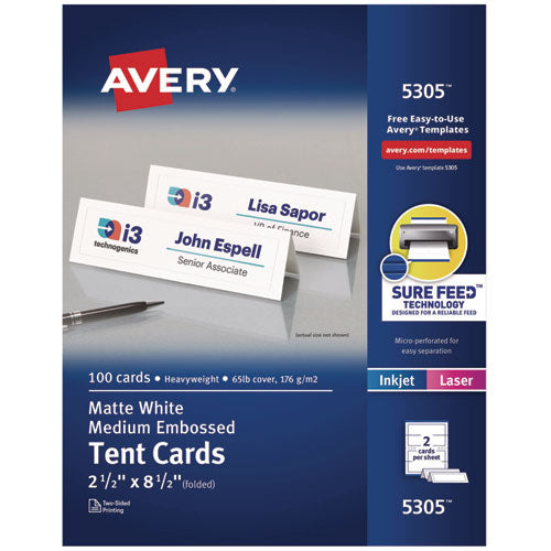 Medium Embossed Tent Cards