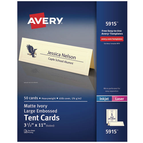 Large Embossed Tent Card