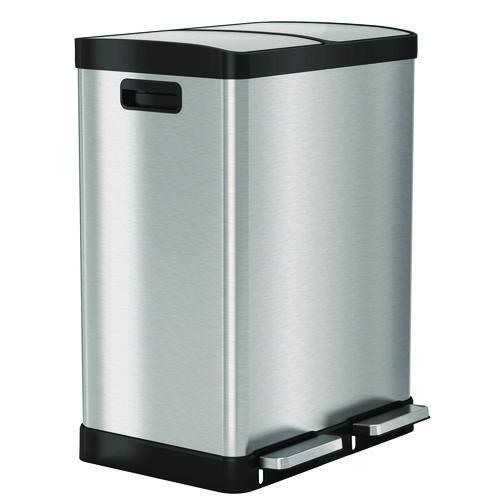 Fire-Resistant Step Pedal Trash Can and Recycle Bin