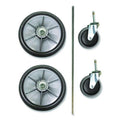 8" Ball Bearing Wheel and 4" Swivel Stem Caster Kit with Axle for Microfiber Cleaning Cart