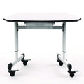 Height-Adjustable Trapezoid Student Desk with Drawer