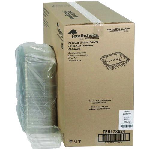 EarthChoice Tamper Evident Recycled Hinged Lid Deli Container