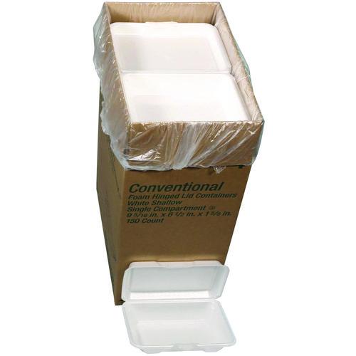 Conventional Foam Hinged Lid Container