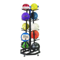 Deluxe Five-Row Mobile Medicine Ball Rack
