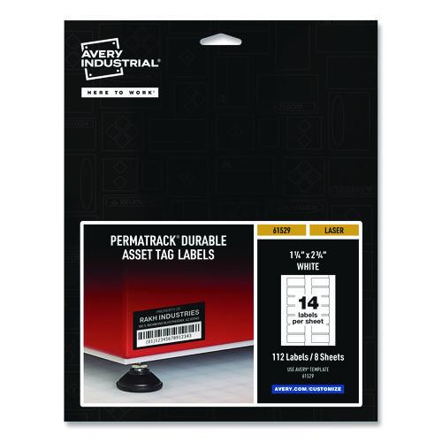 PermaTrack Durable White Asset Tag Labels